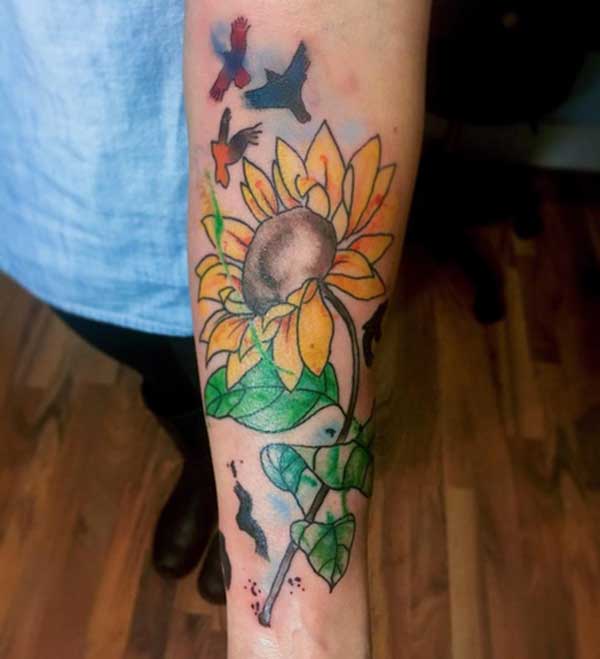 awesome sunflower tattoo