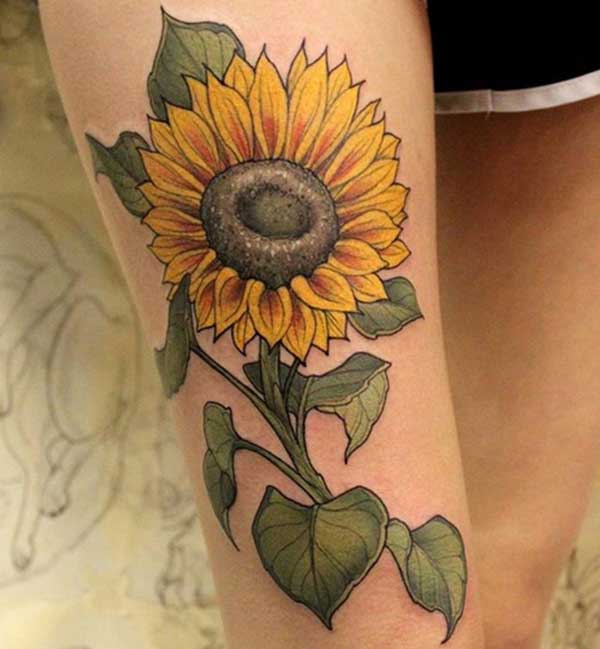 simple sunflower tattoos