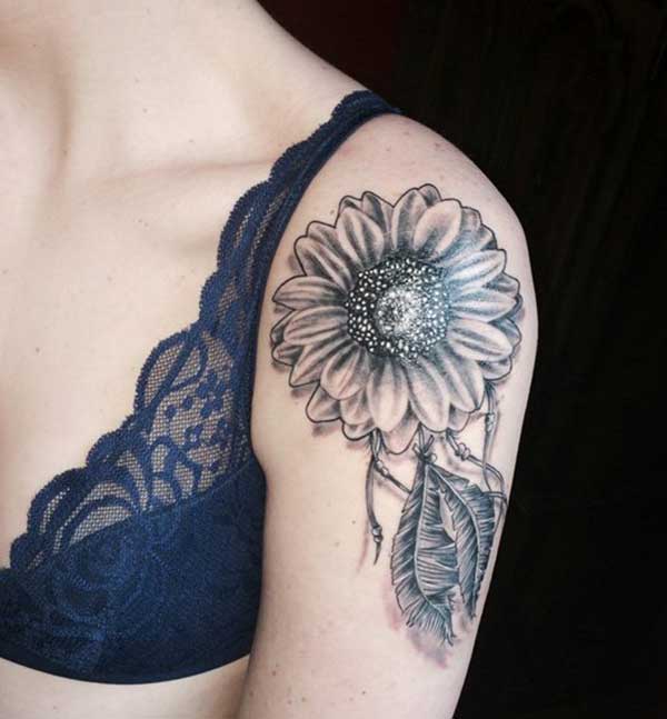 female sunflower tattoos