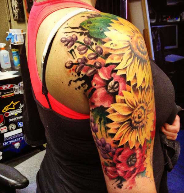 Full Sunflower Tattoos