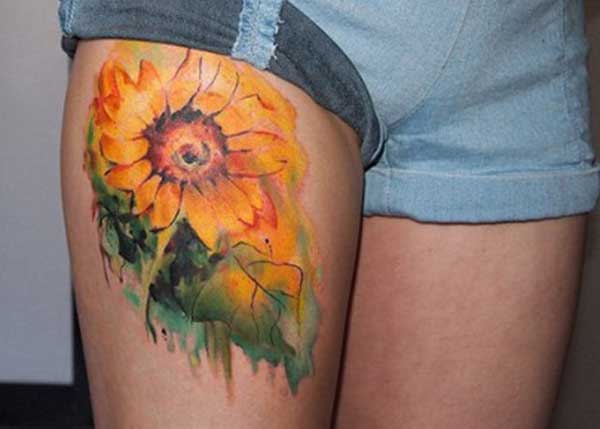 Beautiful sunflower tattoos