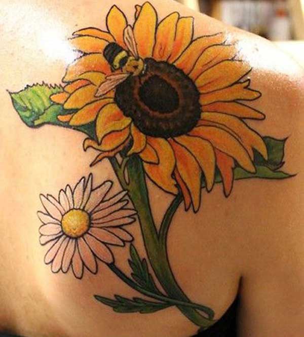 female sunflower tattoos