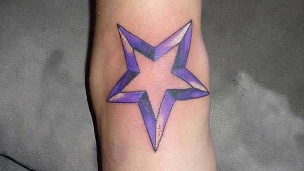 star ink tattoo idea on the women elbow