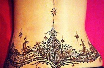 best henna design for lower back