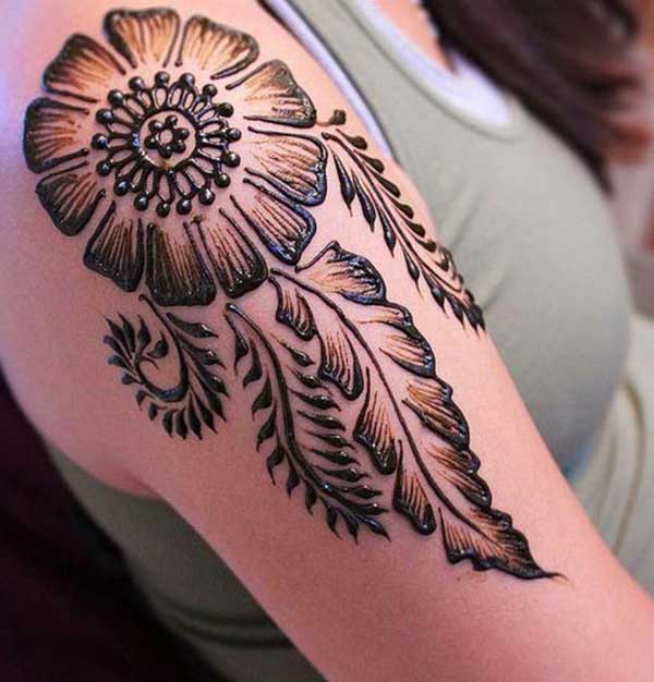 best shoulder mehndi design