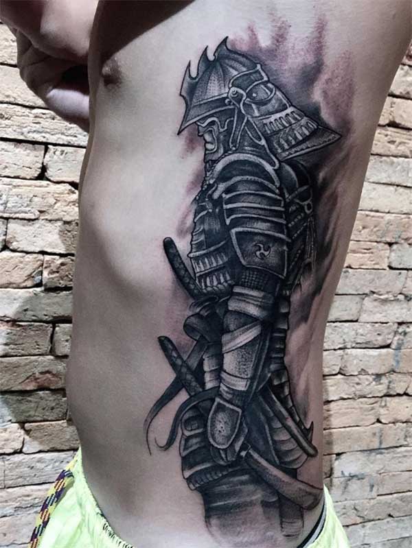 side samurai tattoos