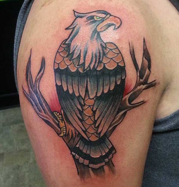 Super Eagle Shoulder Tattoo