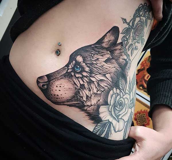 side stomach tattoos
