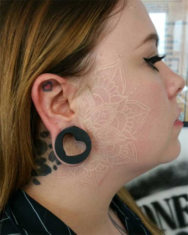 cool white ink tattoos