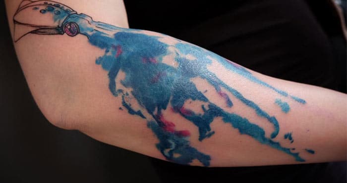 Forearm Watercolor Tattoo for Men