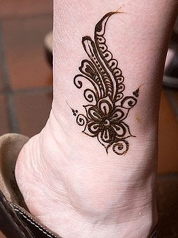 Henna Mehndi tattoo designs idea for ankle - Tattoos Ideas