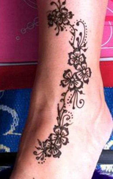 Henna Mehndi tattoo designs idea for ankle - Tattoos Ideas