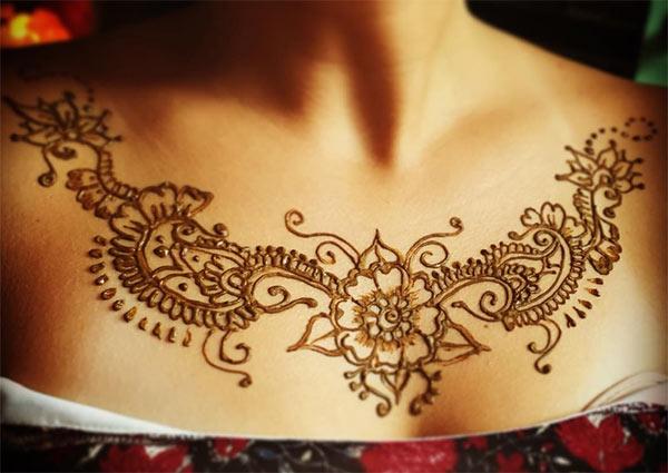 Chest Henna / Mehndi tattoo designs idea