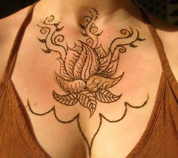 Chest Henna / Mehndi tattoo designs idea