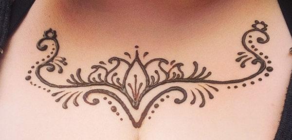 Chest Henna / Mehndi tattoo designs idea