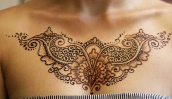 Chest Henna / Mehndi tattoo designs idea