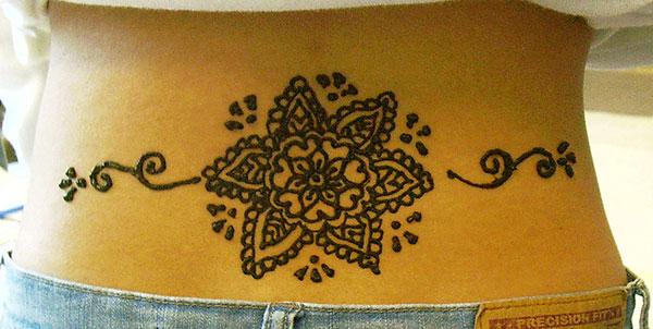 Lower back Henna / Mehndi tattoo designs idea