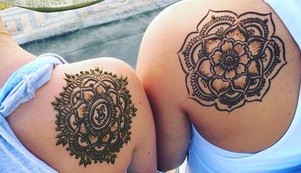 Shoulder Mehndi tattoo designs idea