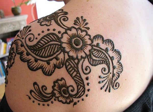 Shoulder Mehndi tattoo designs idea