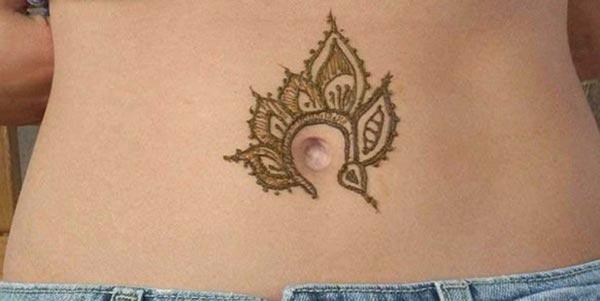 Stomachs Henna / Mehndi tattoo designs idea