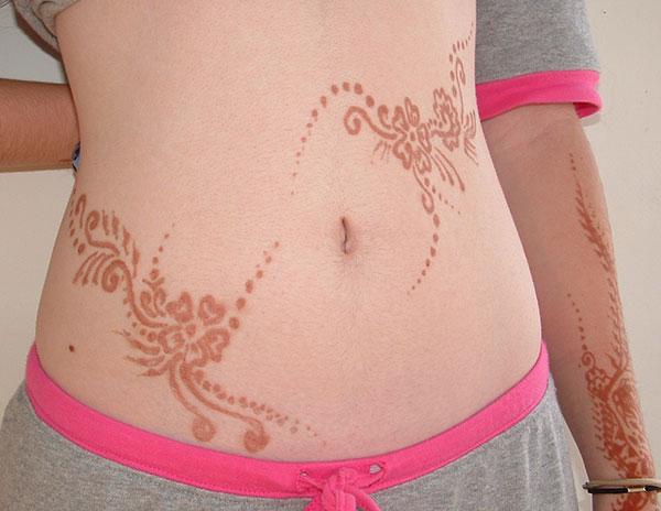 Stomachs Henna / Mehndi tattoo designs idea