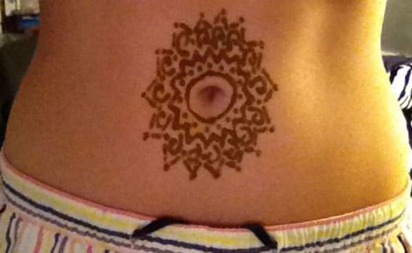 Stomachs Henna / Mehndi tattoo designs idea