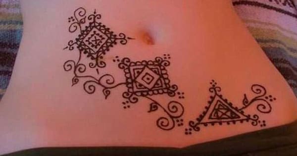 Stomachs Henna / Mehndi tattoo designs idea