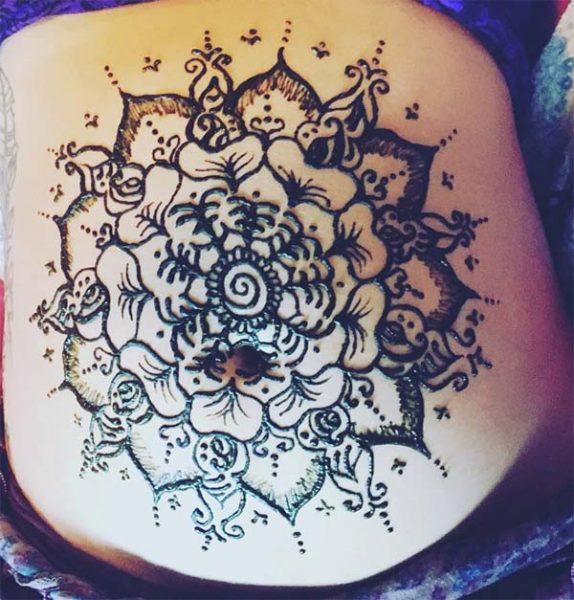 Henna Mehndi tattoo designs idea for stomach Tattoos Ideas