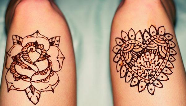 Thighs Mehndi tattoo designs idea