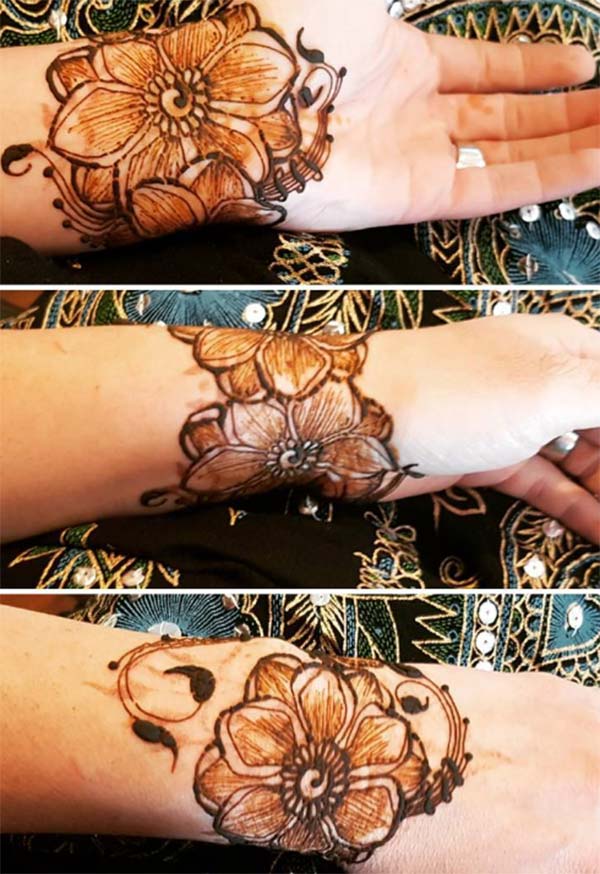 Wrist Mehndi tattoo designs idea