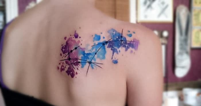 Watercolor Back Tattoos for Girls-04