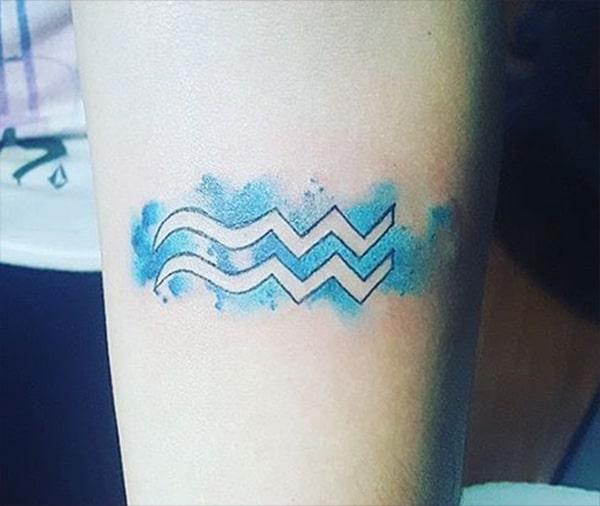 Designer art piece of Aquarius tattoo to beautify your style