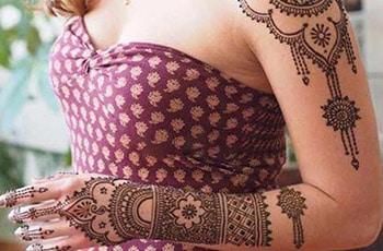 best henna design for full arm