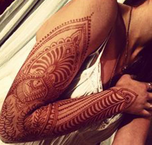 Full arm Henna / Mehndi tattoo designs idea