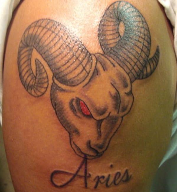 Simple and cool Aries tattoo design idea for boys
