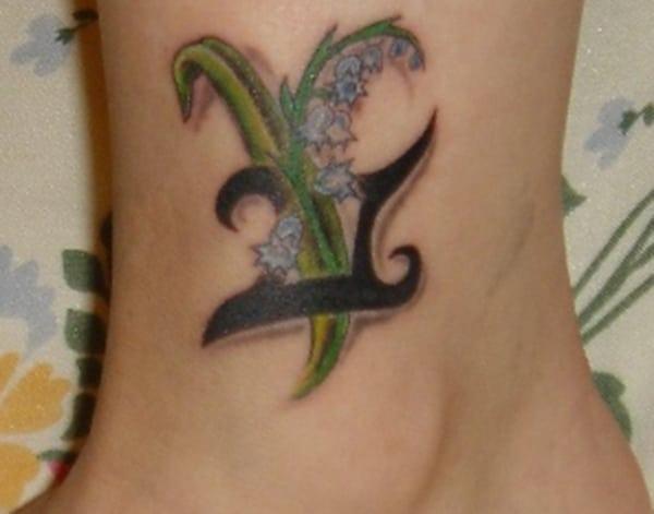 The best Gemini sign tattoo design on the feet of girls