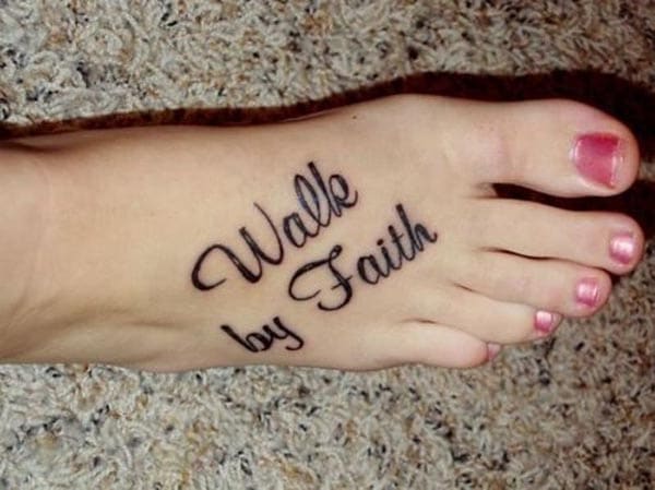 with vigour with the walk by faith tattoo