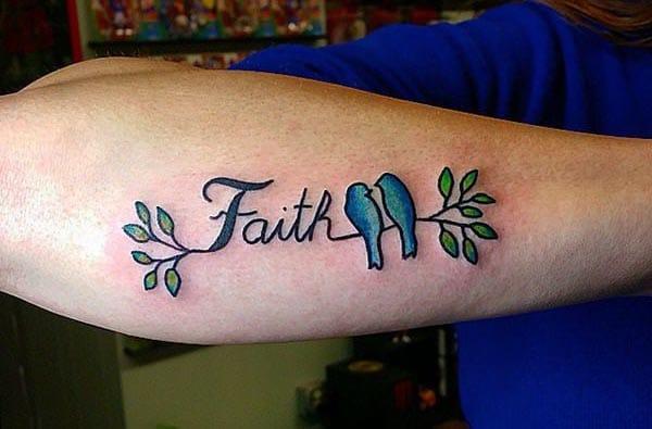 simple bird faith tattoo is clear in mind for bad habits