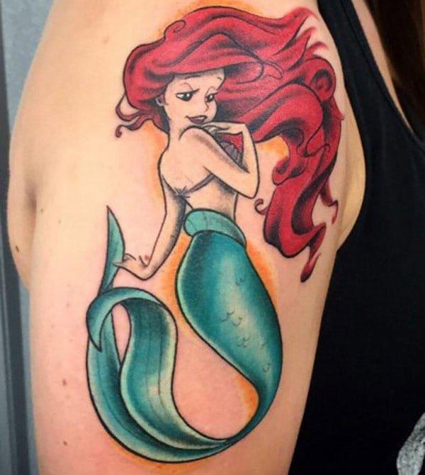 The most famous design tattoo of mermaid tattoo for the girl