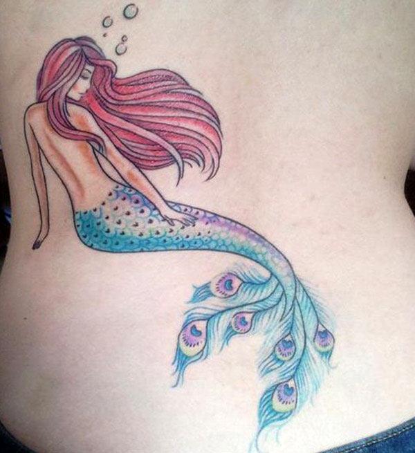 The tattoo design is really awesome on the lower back for the girl