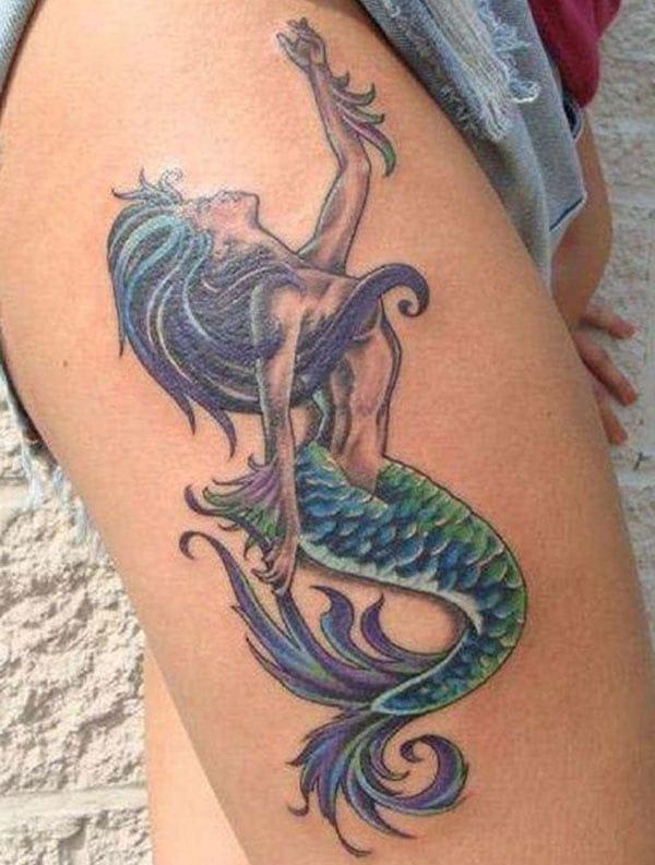 The famous tattoo design of the mermaid tattoo for the girl