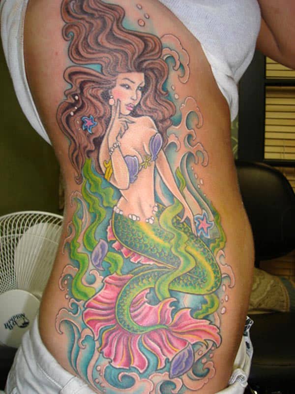 The best tattoo design for the girl to cover all the front part of stomach