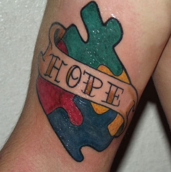 Autism Tattoo for men makes them look spruce