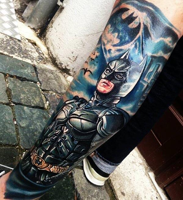 Batman tattoo on the foot brings the stylish look