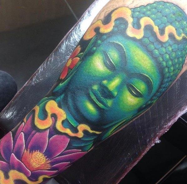 Buddha Tattoo on the foot brings the stately appearance in men