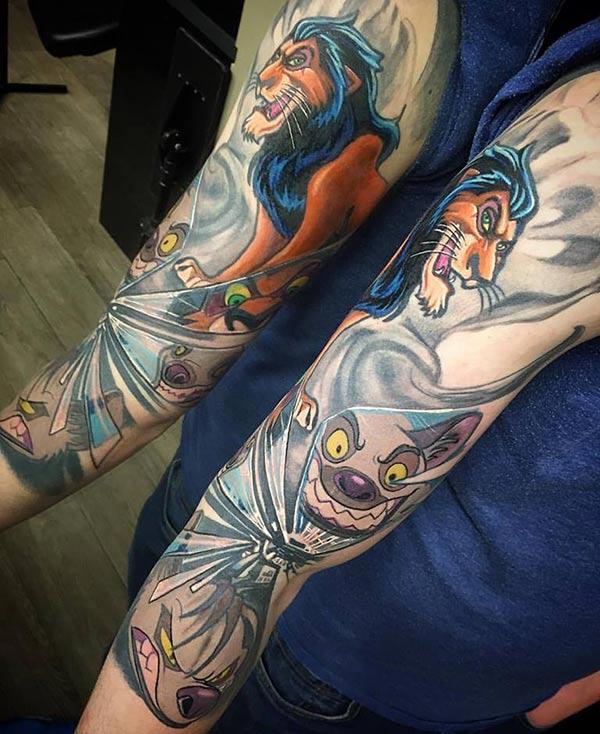 Disney Tattoo on the arm makes a man look elegant