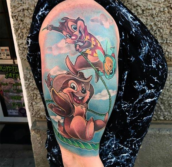 Disney Tattoo for Women with brown skin make them look pretty