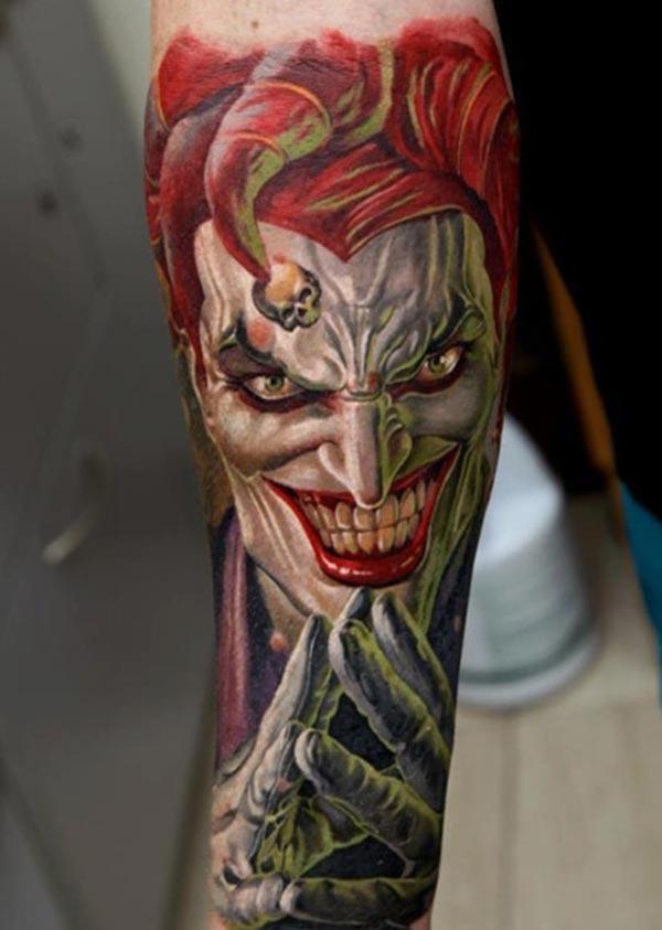 Joker Tattoo on the arm make a man look comely