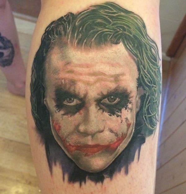 Joker Tattoo for men with the drawing make them look magnificent