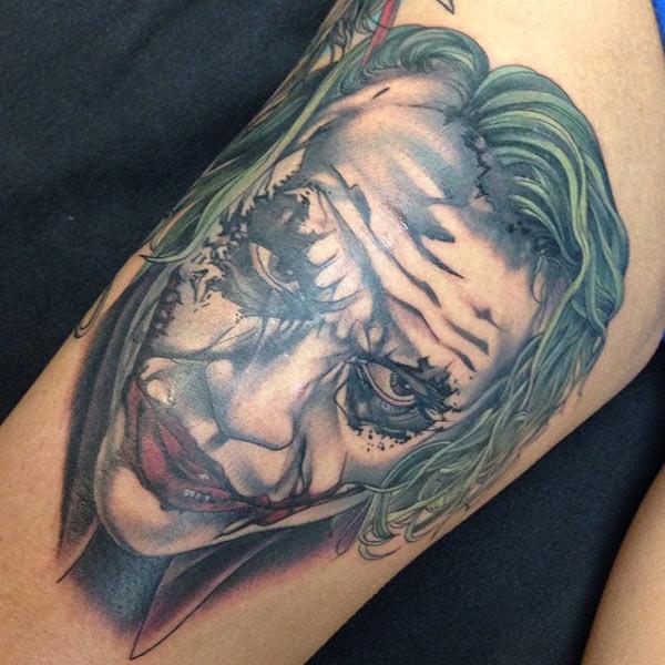 Joker Tattoo for men makes them look spruce